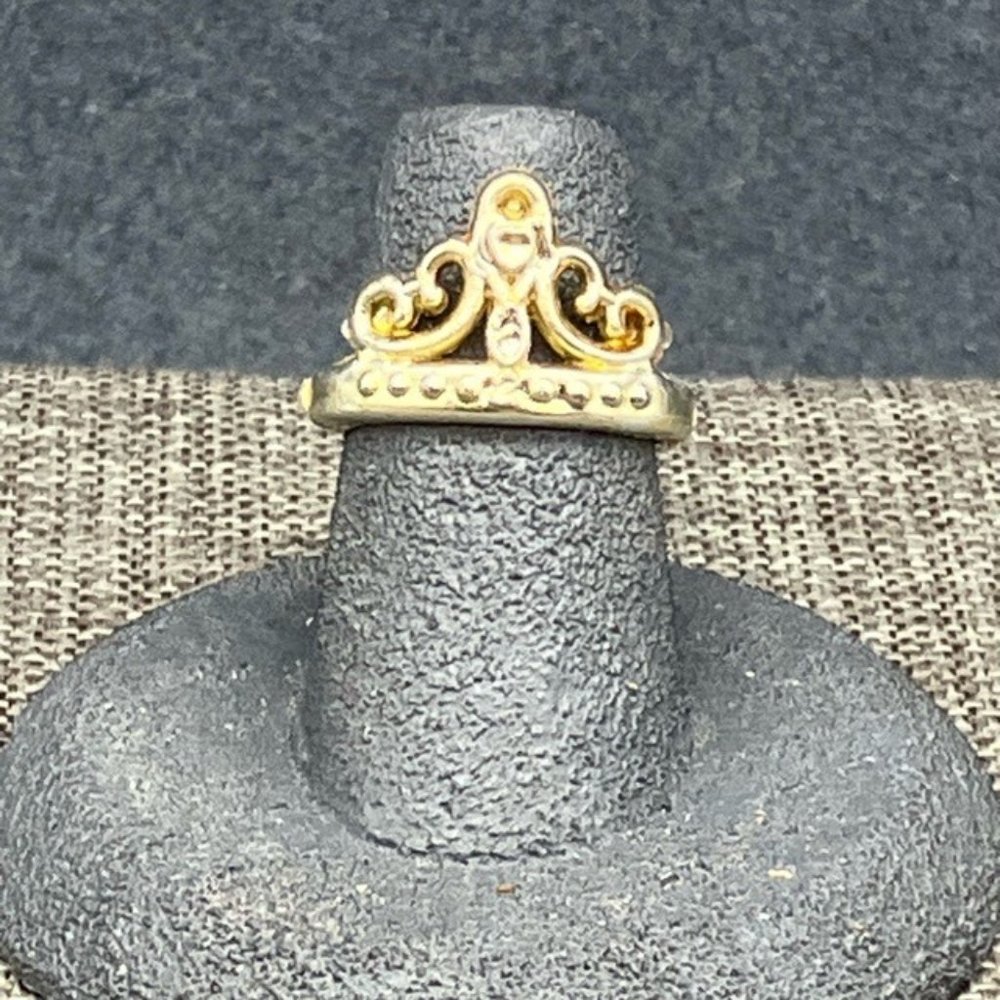 Crown Ring Size 6 Acrylic Princess Queen Royalty Regal Tiara Soft Girl Dress Up